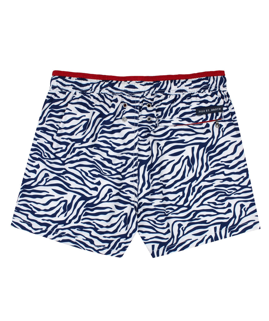 PIER ST BARTH  Zebra Pier Swim Shorts PIER-ZEBRA