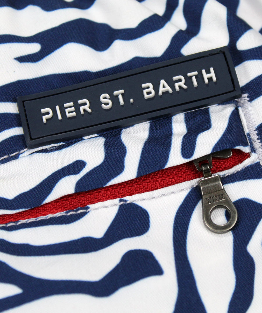 PIER ST BARTH  Zebra Pier Swim Shorts PIER-ZEBRA