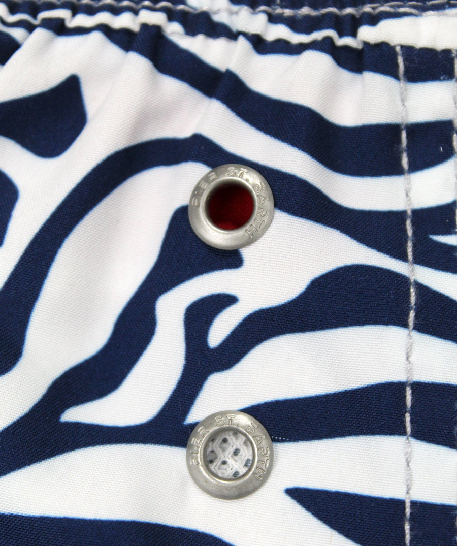 PIER ST BARTH  Zebra Pier Swim Shorts PIER-ZEBRA