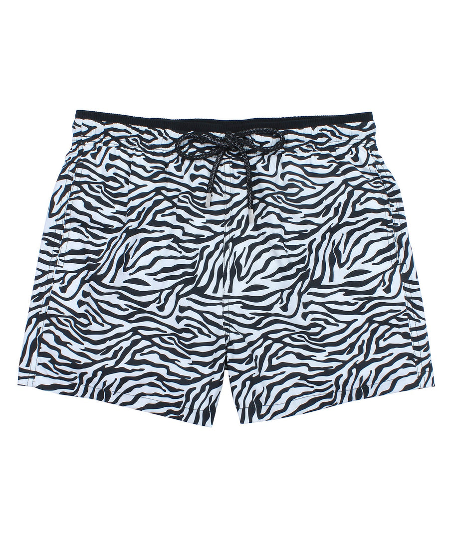 PIER ST BARTH  Zebra Pier Swim Shorts PIER-ZEBRA