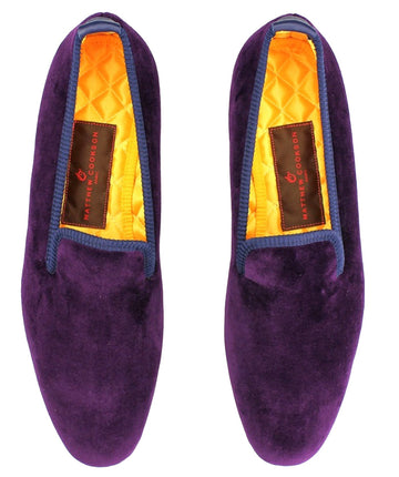 MATTHEW COOKSON  Classic Velvet Slippers 120MTWPLN