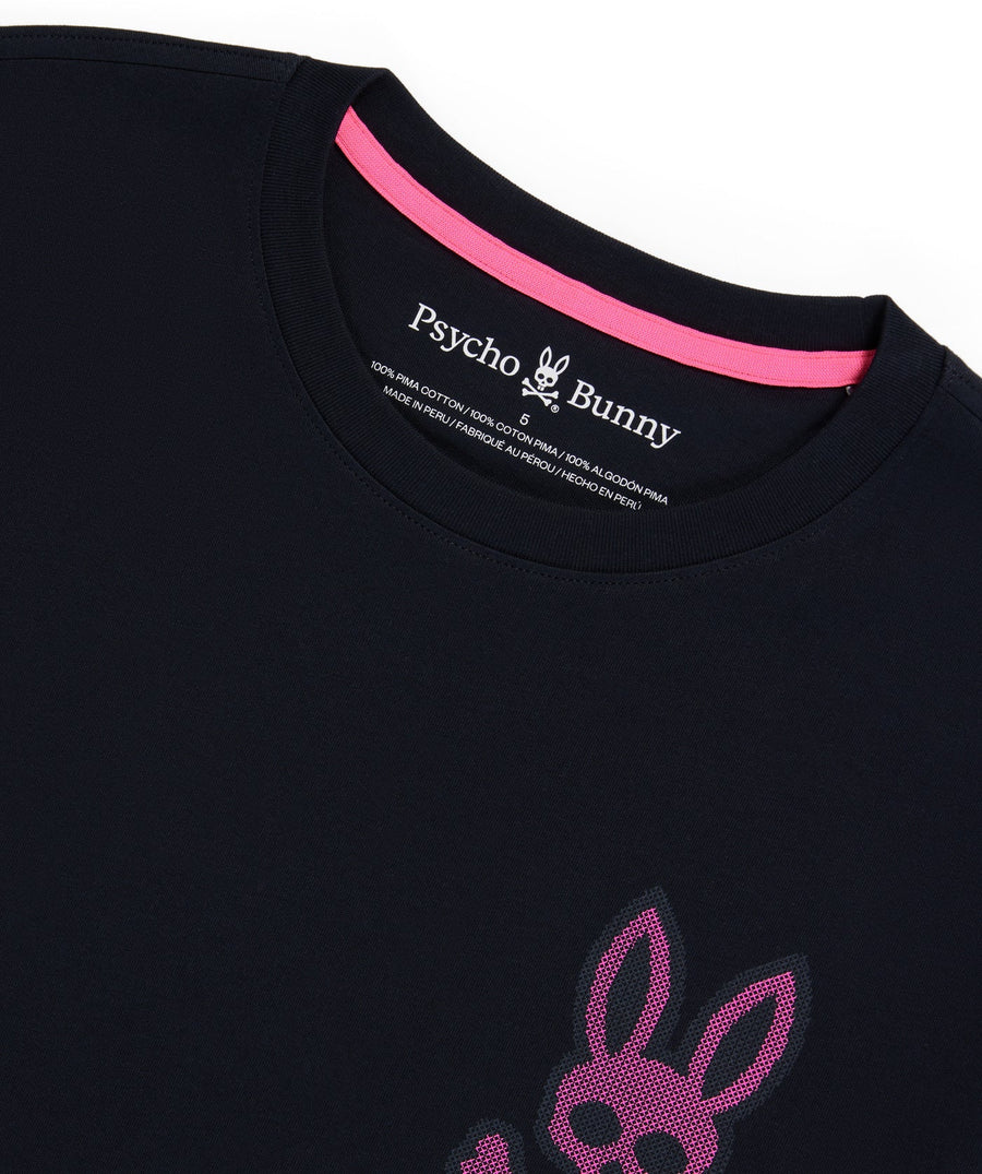 PSYCHO BUNNY Lancaster Cross Stitched Bunny Tee B6U625A2PC