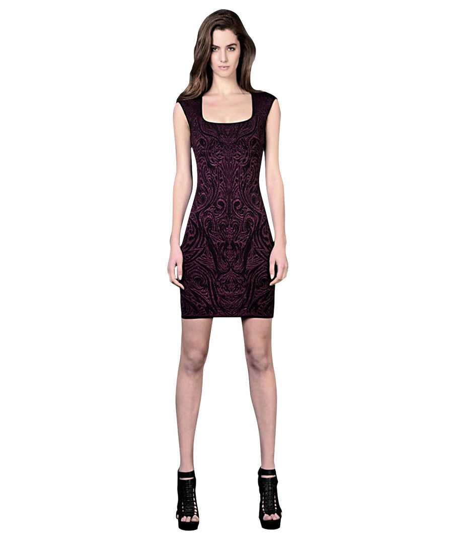 RVN  Phoenix Embroidered Jacquard Dress 204RVNKD31