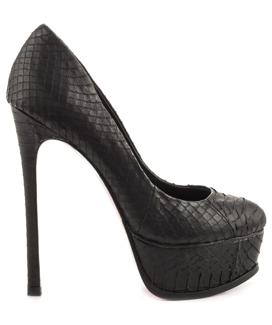 TAYLOR SAYS  Rozay Snake Printed Leather Platforms 100TLRROZAY